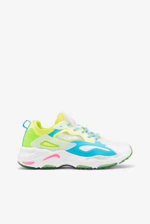 FILA Ray Tracer Lite Sneakers Yellow / Green / Blue / Turquoise,Womens Shoes | CA.CBPZUH492